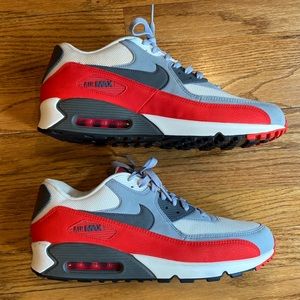 Nike Air Max 90 GS Wolf Grey Challenge Red